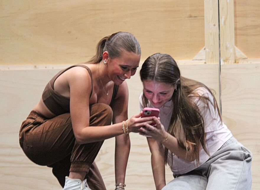 Halle Heckman and Georgia Rainero as Chris and Sue in 'Carrie the Musical'