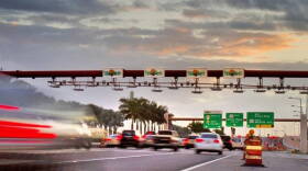 The SunPass/ Toll-by-Plate area near Killian Parkway near the Turnpike extension. 