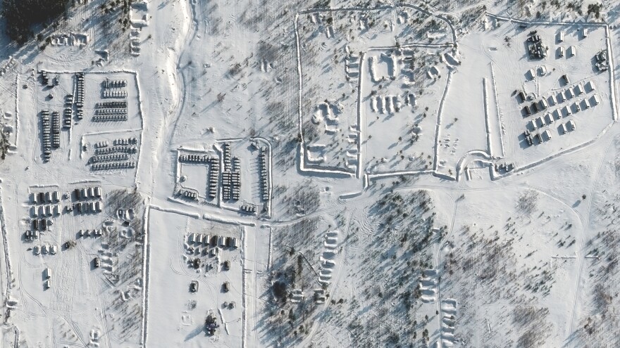 A Russian military training area in Pogonovo in western Russia.