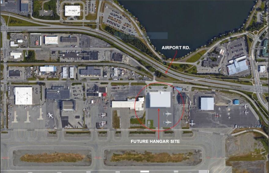 Site of the planned hangar. (Photo courtesy Alaska Airlines)