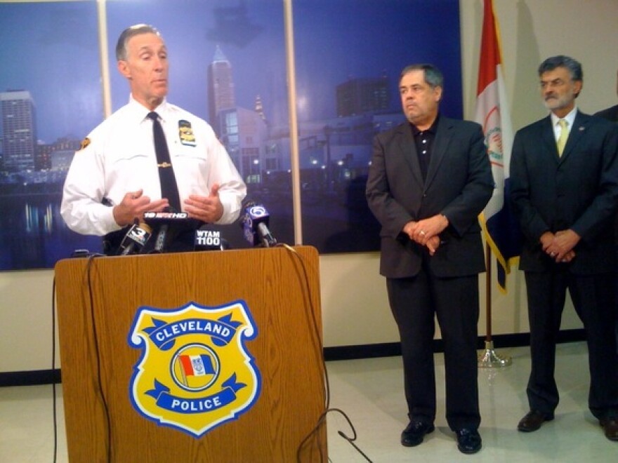 Police Chief Michael McGrath briefs reporters on the latest developments. 