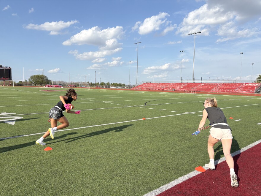 Mya Edley takes off running down