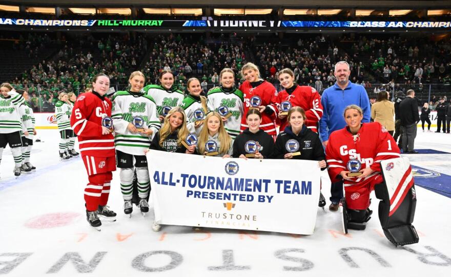 Bemidji defenseman Millie Knott was named to the 2026 girls hockey all-tournament team.