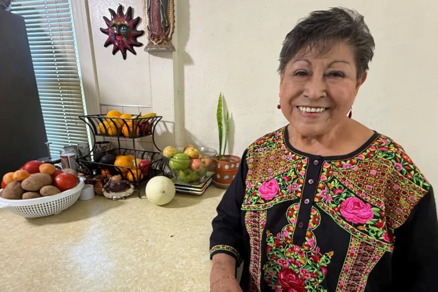 Lucy Rodriguez, an enrollee in California’s Medicaid program, known as Medi-Cal, has benefited from social services the program covers, including a care manager who helps her manage her diabetes and kidney disease.