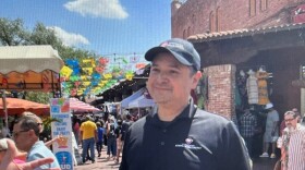 City senior environmental health officer, Jesse Roel Jr., seen here on the job during Fiesta, shared Thanksgiving food safety tips with Texas Public Radio