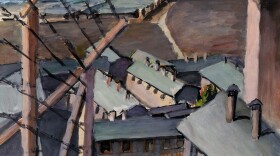 A watercolor by Takuichi Fujii painted between May 1942 and October 1945.