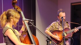 Sage Cook - guitar and vocals - & Aera Fox - bass and vocals at the JPR performance studio