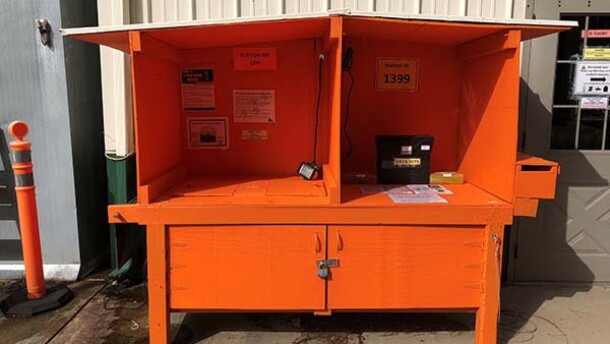 CWD testing kiosk.