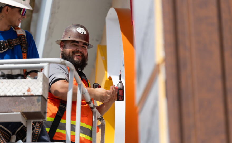 Exterior signage is installed on Arizona Western College and Onvida Health's future Health Careers Center, Sept. 8, 2026.