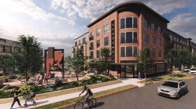 A rendering of a developer's plans for Love Plaza, at Main Street and Prairie Avenue, in Elkhart.