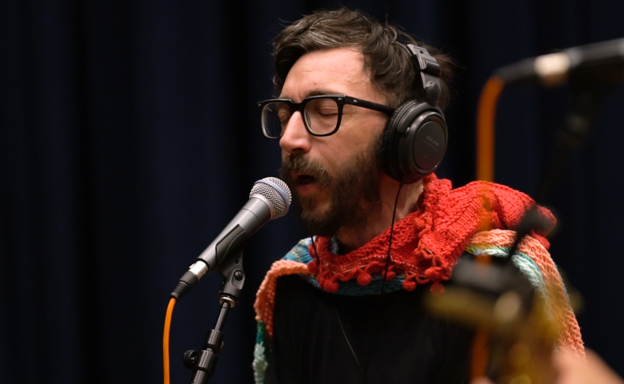 King of the Demons performing live in WNIJ's Studio A