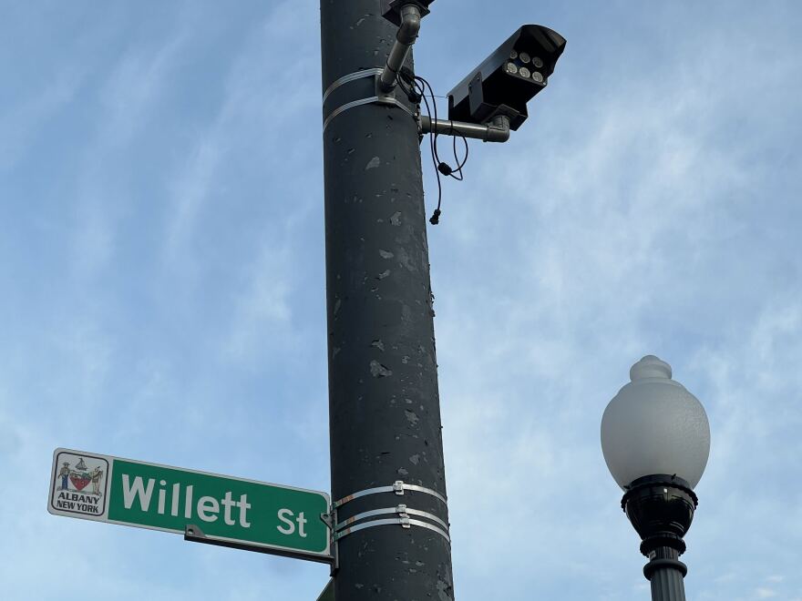 A Flock camera on Willett Street in Albany, NY.