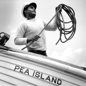 The US Coast Guard's Herbert M. Collins served at the Pea Island Life-Saving Station in North Carolina's Outer Banks during World War II.