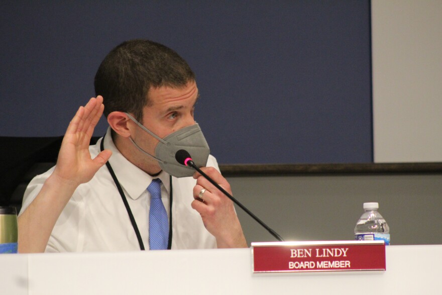 Ben Lindy is sworn in as the new President of the Cincinnati Public Schools Board of Education during Monday's meeting.