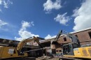 Crews begin demolishing the former Lindy Boggs Medical Center on August 11, 2026.