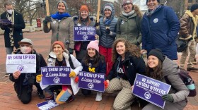 Social work graduate student at the Univeristy of Michigan Larissa Medniss (top left) is advocating as part of their grad student labor union contract for the school to pay students $20/hr for required internship hours. (Courtesy of Larissa Medniss)