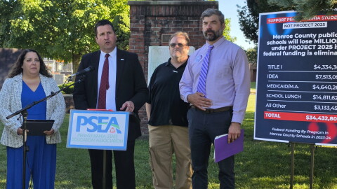 Jeff Ney, vice president of the Pennsylvania State Education Association, speaks about the potential consequences of eliminating federal education funding.