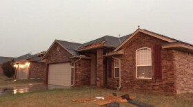 Tornado damage to a home near SE 19th Street between Eastern and Bryant Aves. in Moore