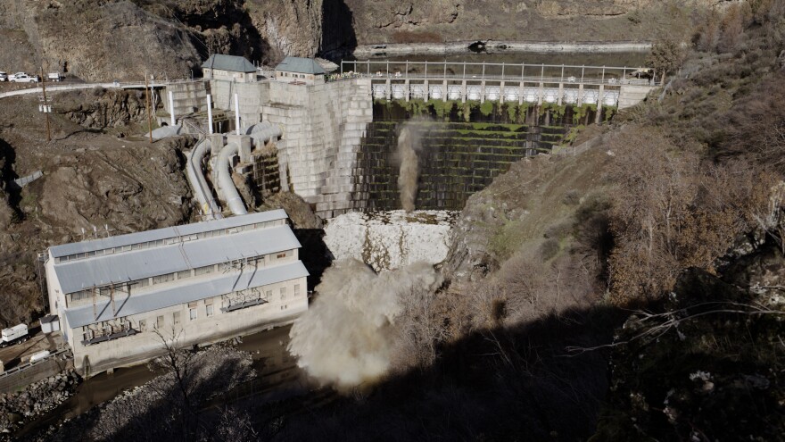 An explosion in a tunnel at the base of the Copco No. 1 dam on Jan. 23, 2024 initiated the drawdown of Copco Lake.