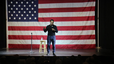 Democratic candidate for Senate Abdul El-Sayed speaks to an audience at Central Michigan University on Friday, October 9th, 2026.
