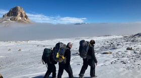 Tremblay and her team trekked into Antarctica’s remote Dry Valleys to take rock samples and record the weather, temperature and atmospheric conditions at a number of sites. The rock samples they collected are being shipped to Tremblay’s lab at Purdue, in cold storage on a ship. Once arrived, she will run the chemical analyses and more detailed research. (Purdue University photo courtesy of Marissa Tremblay)