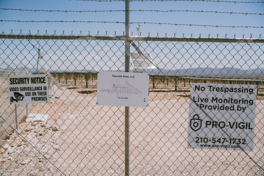 The exterior of Townsite Solar 1, a solar-plus-storage facility near Boulder City, Nevada, on Aug. 24, 2026.