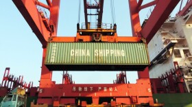 Containers are transported at a port in Lianyungang, eastern China's Jiangsu province on January 19, 2016. China's GDP grew at its slowest in a quarter of a century last year, creating pressure for more stimulus policies to ensure a soft landing for the economy that is a crucial driver of global growth. (STR/AFP/Getty Images)