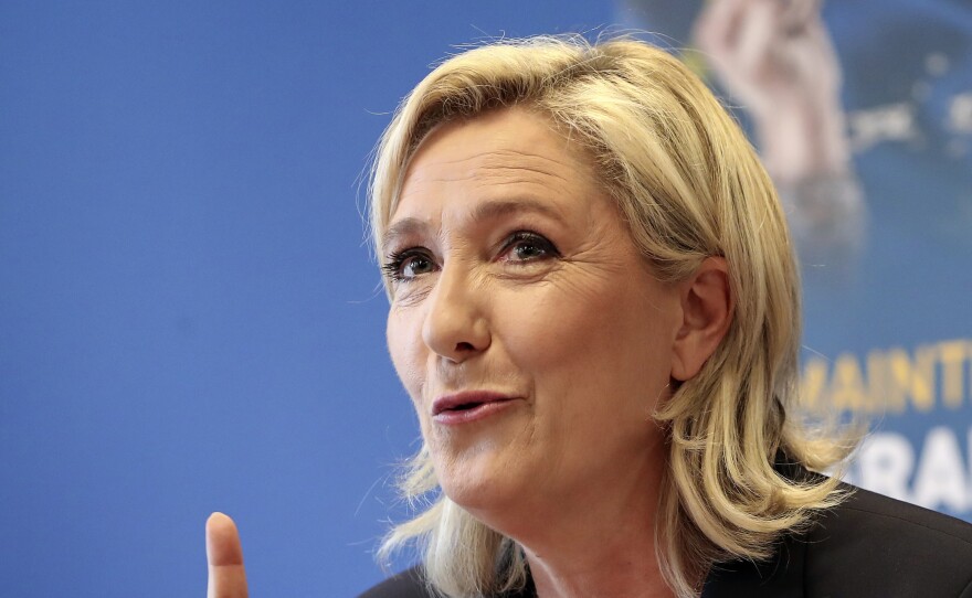 French far-right leader Marine Le Pen reacts to the United Kingdom's vote to leave the European Union