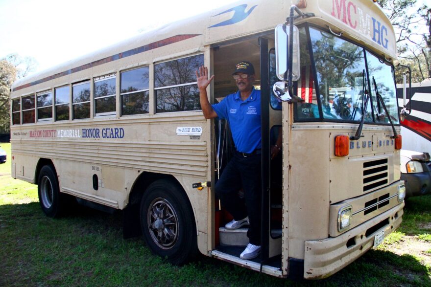 Lewis Alston, 66, bought a bus to help Marion County veterans. (Cat Gloria/WUFT News)