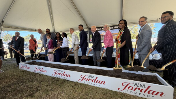 City officials, community partners, and Hunton YMCA leadership break ground on the organization’s new facility on Wednesday