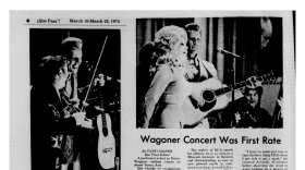 Dolly Parton next to Porter Wagoner at the Post Auditorium in 1974