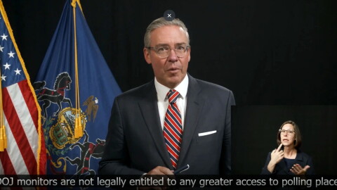 During an Oct. 27 pre-election briefing, Pennsylvania's top election official, Secretary of State Al Schmidt, noted that federal election monitors have no power to police voters.