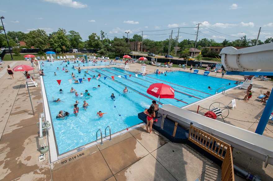 The public pool at Veterans Memorial Park in Ann Arbor.