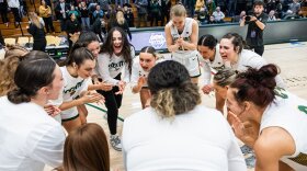 The University of Vermont women's basketball team, pictured during the America East Basketball Playoffs on March 5, 2026.