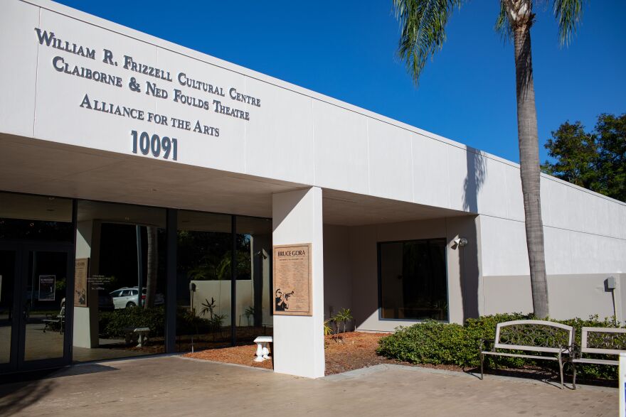 Entrance to Alliance for the Arts gallery, theater, classrooms and administrative offices.