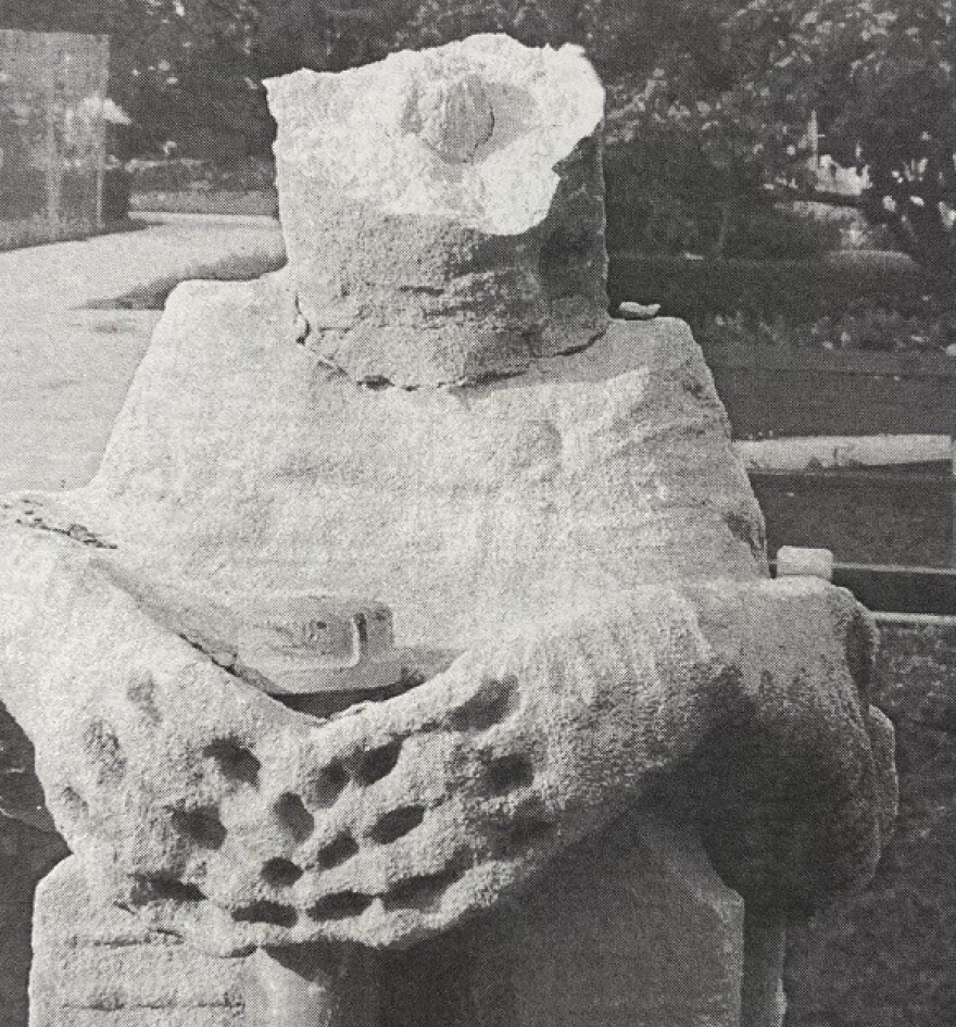 Olive as she appeared on Oct. 2, 2001 after the events of the second beheading. The seam along the base of her neck from the first beheading is clearly visible in this picture as well.