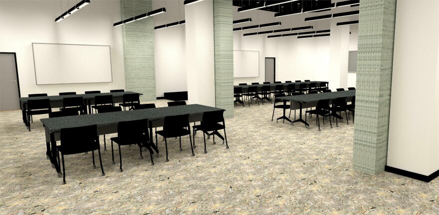 rubber flooring, signal tree event space