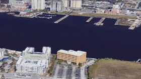 The Duval County Public Schools headquarters, center, on the Southbank of the St. Johns River.