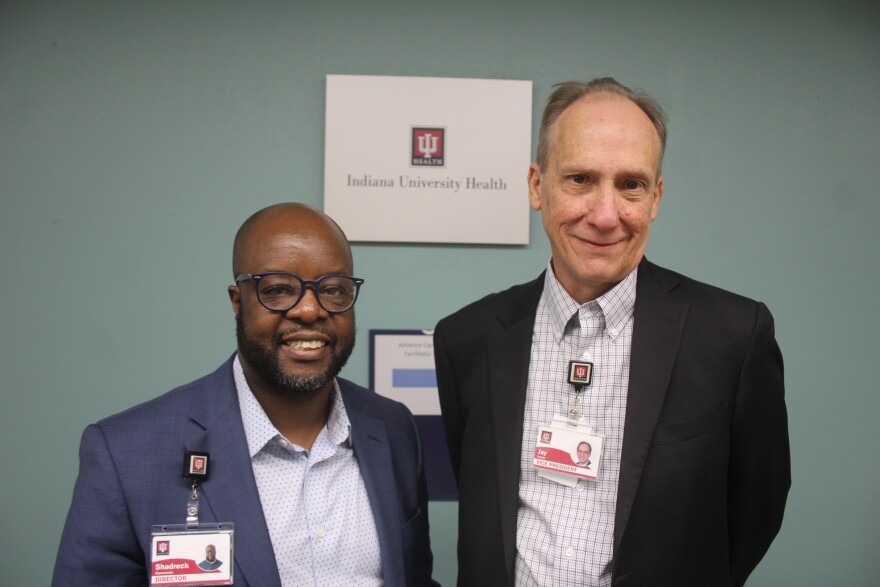 <i>Shadreck Kamwendo, director of the congregation care network (left) and Jay Foster (right).</i>