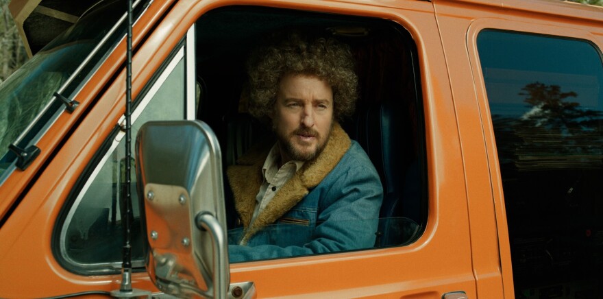 Owen Wilson as Carl Nargle in his camper van.