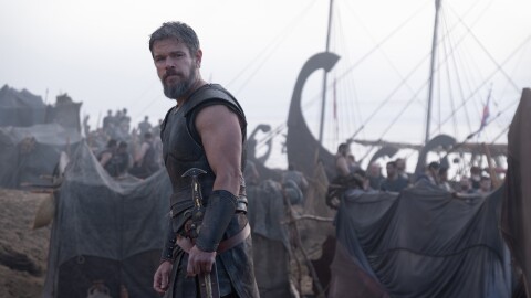 Matt Damon is Odysseus in The Odyssey, written, produced, and directed by Christopher Nolan.