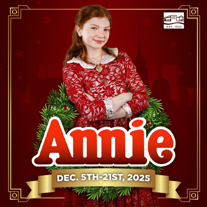 Banner for “Annie” at Chattanooga Theatre Centre.