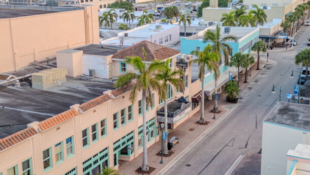 Aerial view of downtown Fort Pierce