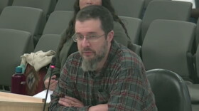 Nate Berga addresses the Kenai Peninsula Borough Assembly during a meeting on Tuesday, Sept. 1, 2026 in Soldotna, Alaska.