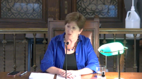 Albany Mayor Kathy Sheehan at the Common Council's September 11, 2023 Public Safety Committee Meeting.