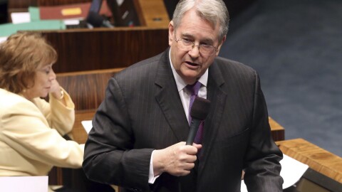 FILE - Florida Sen. Don Gaetz, R-Niceville, debates on the floor, June 19, 2015, in Tallahassee, Fla. Don Gaetz.