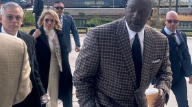 Michael Jordan arrives in the Western District of North Carolina on Monday, December 1, 2025 for the start of the antitrust trial between 23XI Racing and Front Row Motorsports against NASCAR, in Charlotte, NC.