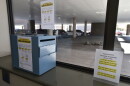 A mail-in-ballot drop box is immediately inside the building which houses the bureau of elections in Luzerne County. 