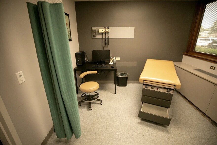 An exam room inside the Evans Medical Center in University Hills. June 13, 2023.