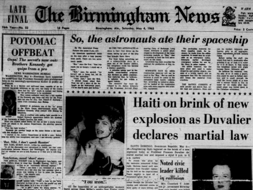 The Birmingham News' front page on May 4, 1963.